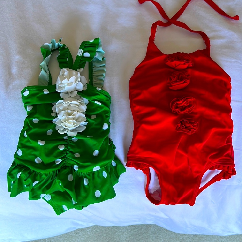 Two Janie and Jack baby swimsuits (3-6 month and 6-12 month)